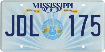 MS license plate JDL175