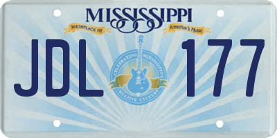 MS license plate JDL177