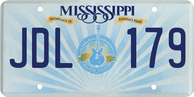 MS license plate JDL179