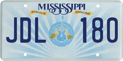 MS license plate JDL180