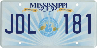 MS license plate JDL181