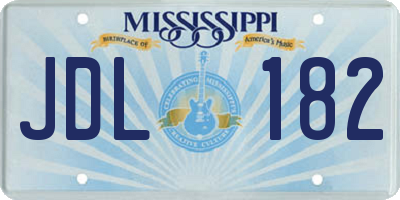 MS license plate JDL182