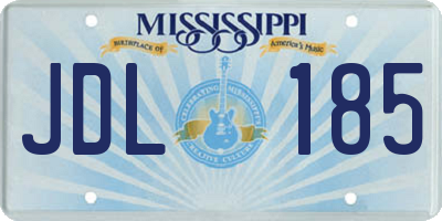 MS license plate JDL185