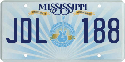 MS license plate JDL188