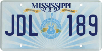 MS license plate JDL189