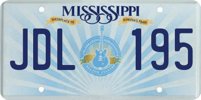 MS license plate JDL195