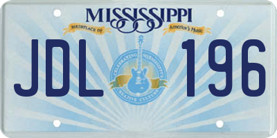 MS license plate JDL196