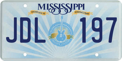 MS license plate JDL197