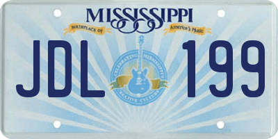 MS license plate JDL199