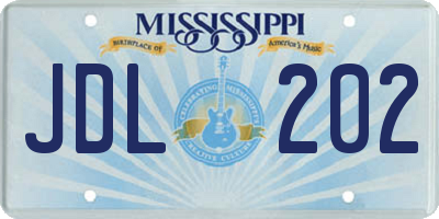 MS license plate JDL202