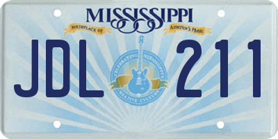 MS license plate JDL211