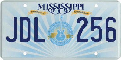 MS license plate JDL256