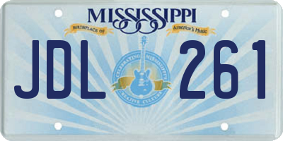 MS license plate JDL261