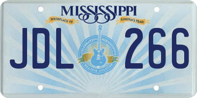 MS license plate JDL266