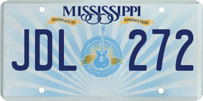 MS license plate JDL272