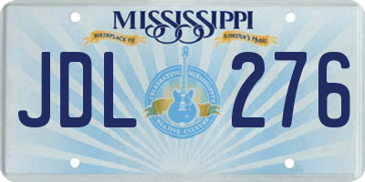 MS license plate JDL276