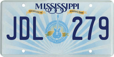 MS license plate JDL279