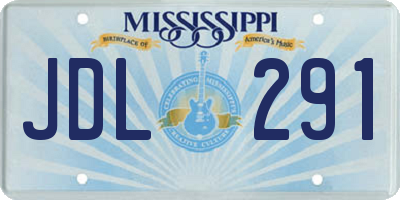 MS license plate JDL291