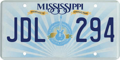 MS license plate JDL294