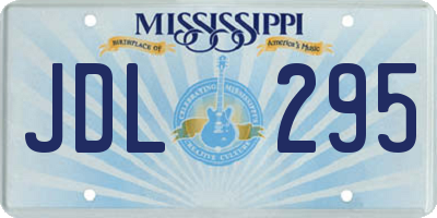 MS license plate JDL295