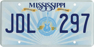 MS license plate JDL297