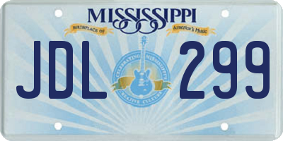 MS license plate JDL299