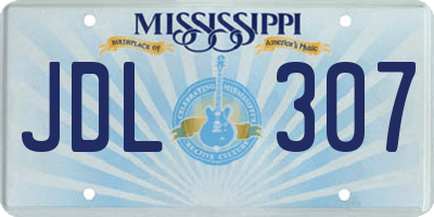 MS license plate JDL307
