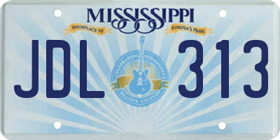 MS license plate JDL313