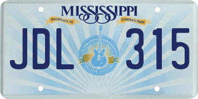 MS license plate JDL315