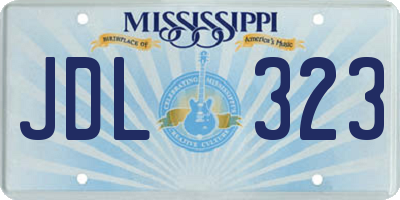 MS license plate JDL323