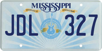 MS license plate JDL327