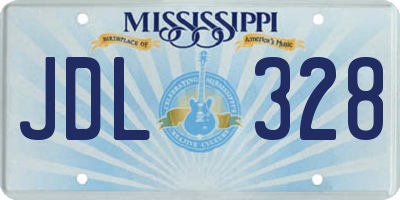 MS license plate JDL328