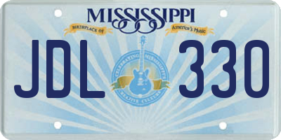 MS license plate JDL330