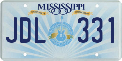MS license plate JDL331