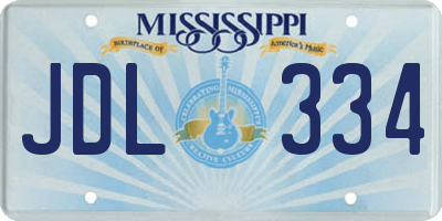 MS license plate JDL334