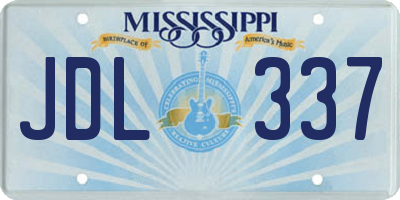 MS license plate JDL337