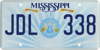 MS license plate JDL338