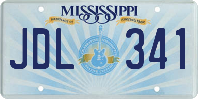 MS license plate JDL341