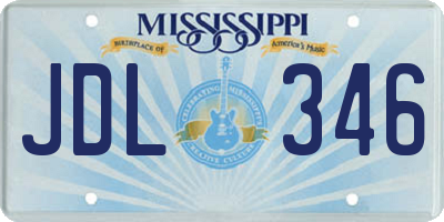 MS license plate JDL346
