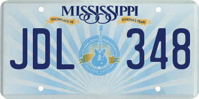 MS license plate JDL348