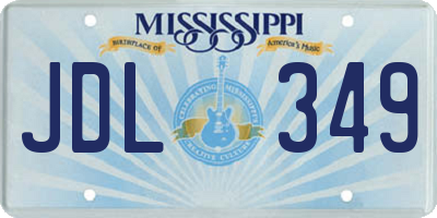 MS license plate JDL349