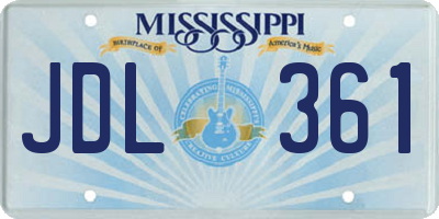 MS license plate JDL361