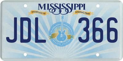 MS license plate JDL366