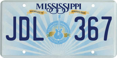 MS license plate JDL367