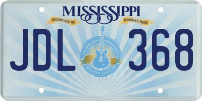 MS license plate JDL368
