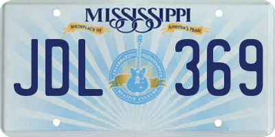MS license plate JDL369