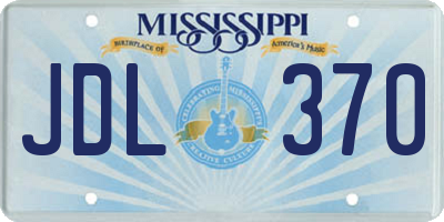MS license plate JDL370