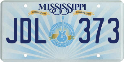 MS license plate JDL373