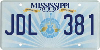 MS license plate JDL381