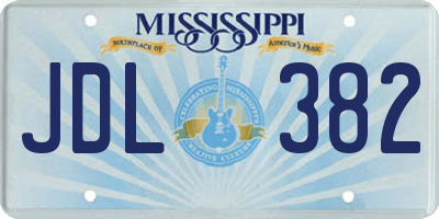 MS license plate JDL382